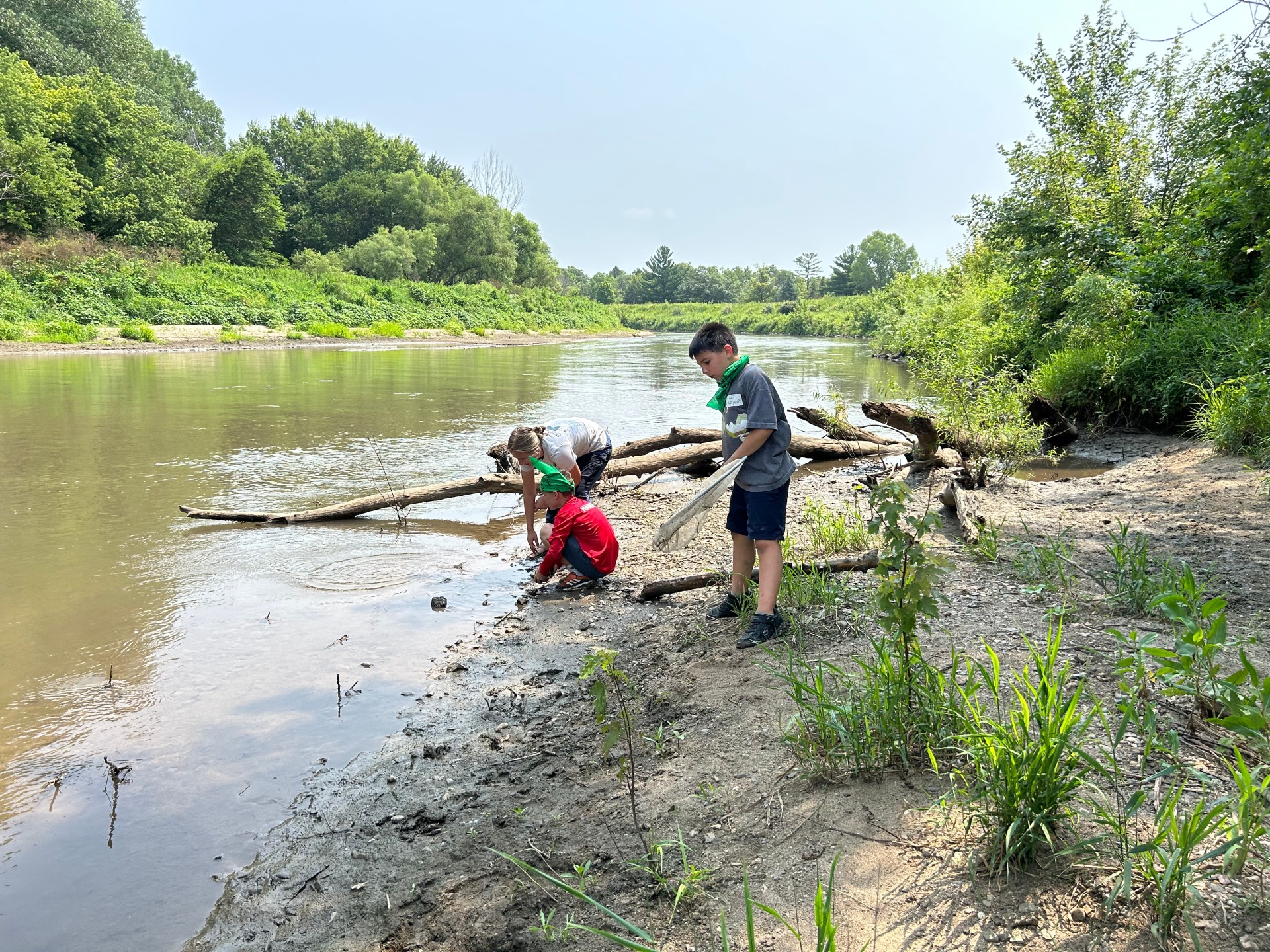 Young learners explore the West Nishnabotna River Water Trail at Botna Bend Park.